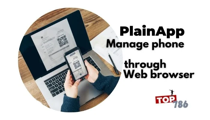 install the PlainApp to manage your phone through a web browser